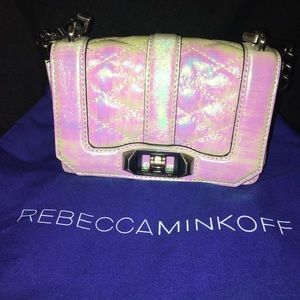 Opal iridescent Love bag by Rebecca Minkoff.